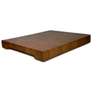 Walnut cutting board with end grain and recessed handles