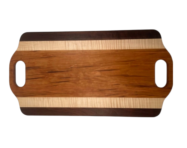 Cherry serving board with handles