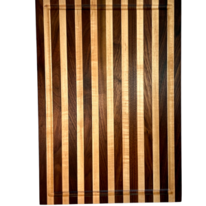 Striped Walnut and Cherry Cutting Board