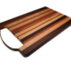 Leather Handle Mixed Wood Cutting Board