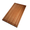 Cherry cutting board with juice grooves