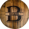 Custom engraved bourbon barrel lid