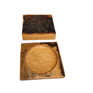 Bourbon barrel stave coaster