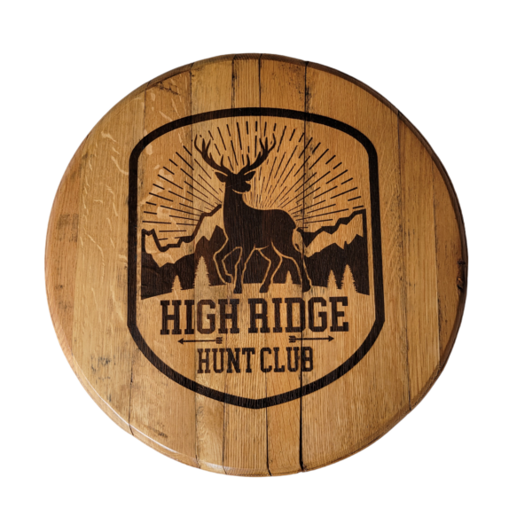 Custom Logo Bourbon Barrel Lid for Bars